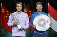 Federer lifts his second Shanghai title in 2017.